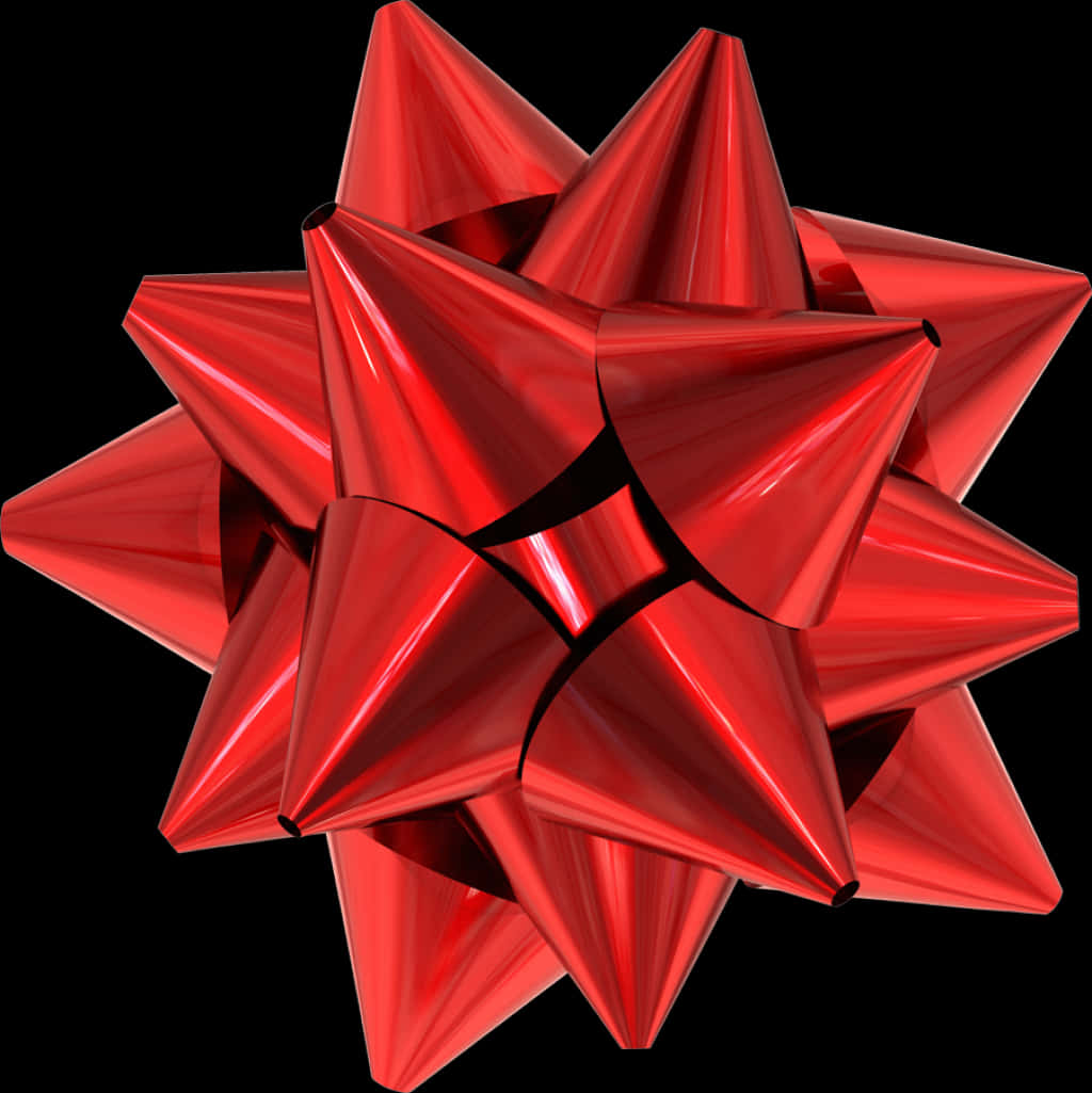 Red Gift Bow3 D Rendering