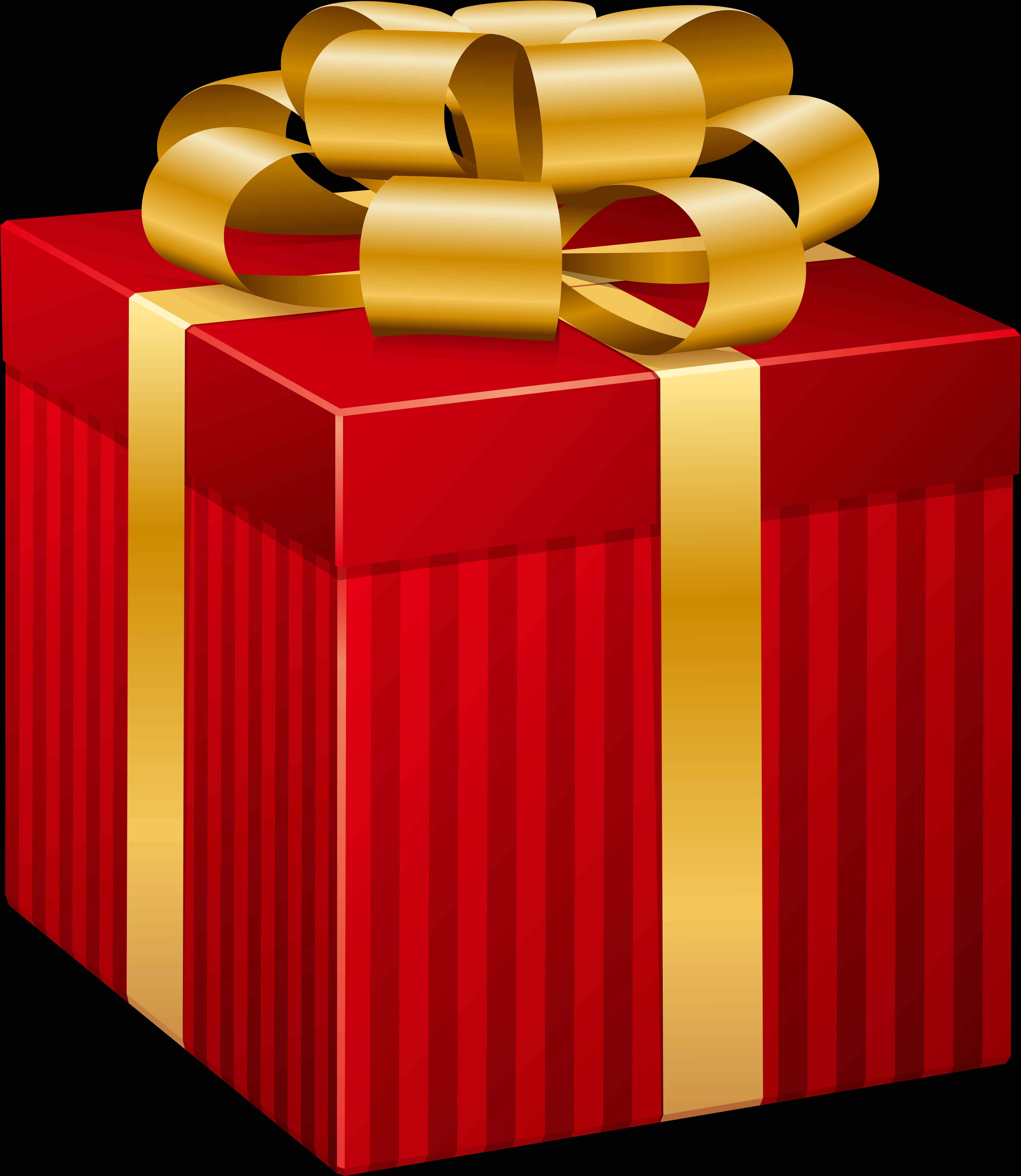 Red Gift Boxwith Golden Ribbon