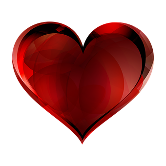 Red Glass Heart Graphic