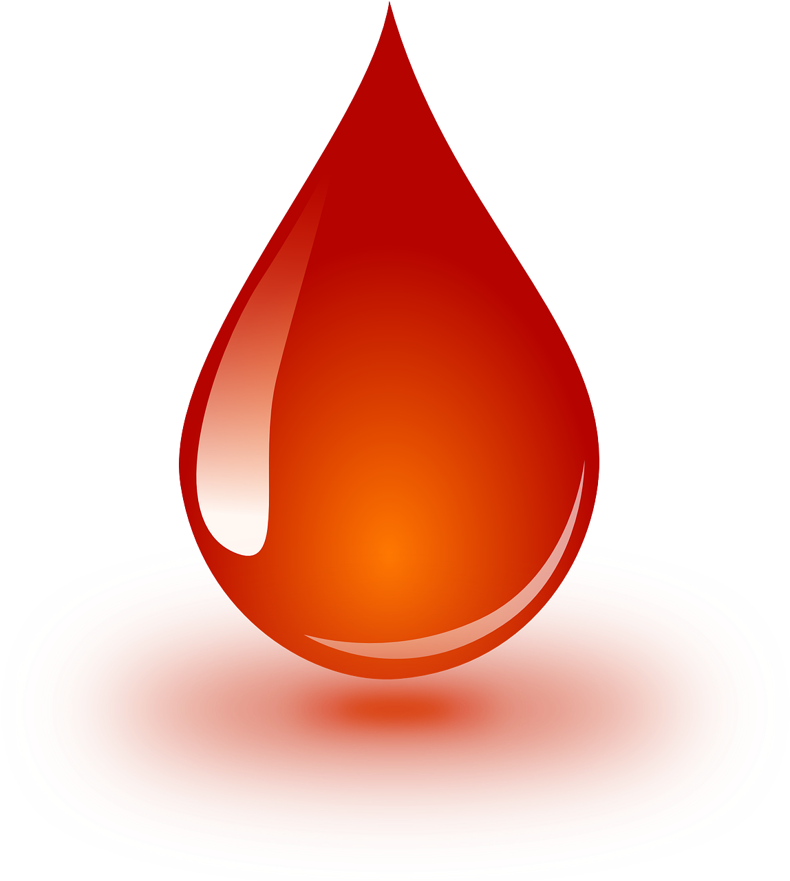 Red Glossy Drop Illustration