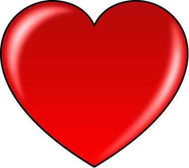 Red Glossy Heart Graphic