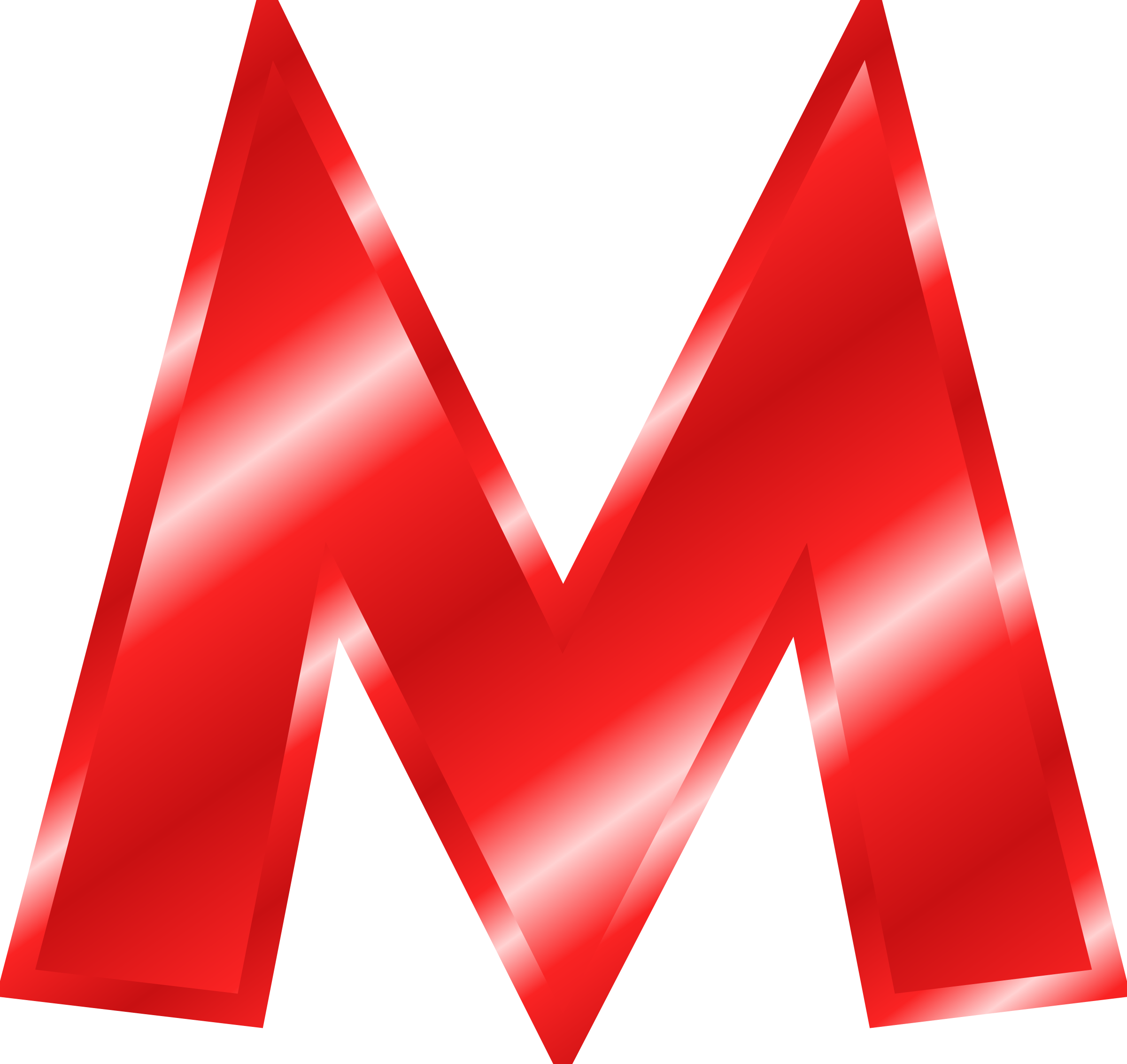 Red Glossy Letter M Graphic