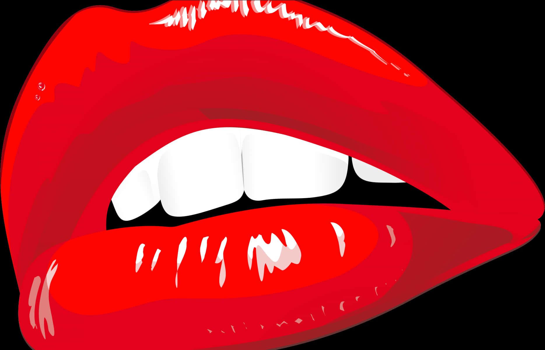 Red Glossy Lips Illustration