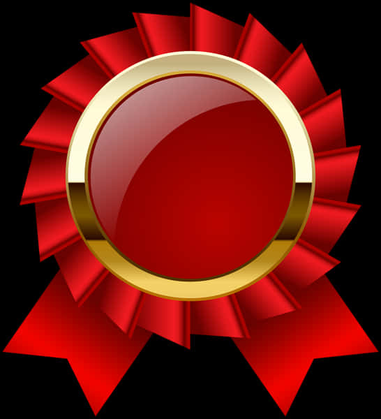 Red Gold Award Ribbon Seal