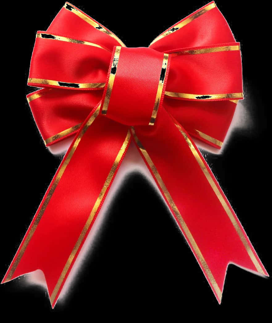 Red Golden Bow Ribbon