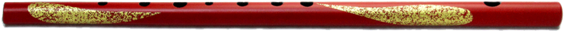 Red Golden Flute Side View