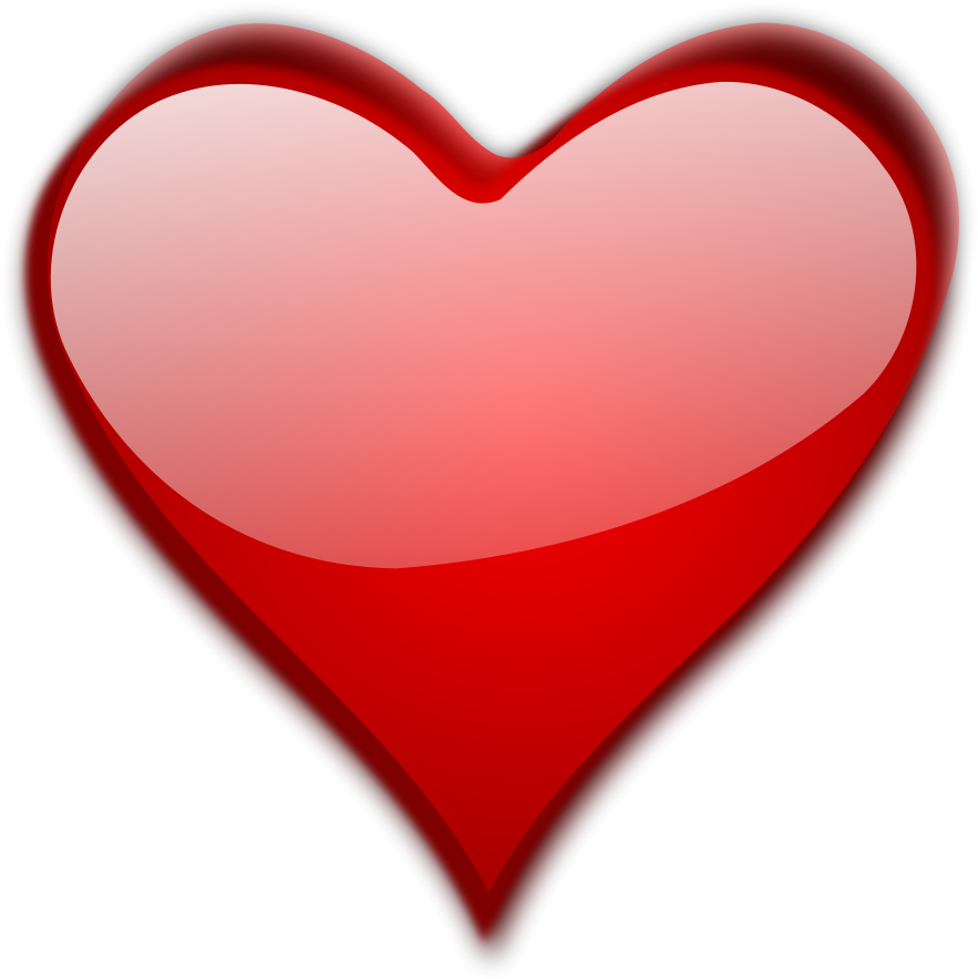 Red Gradient Heart Transparent Background.png