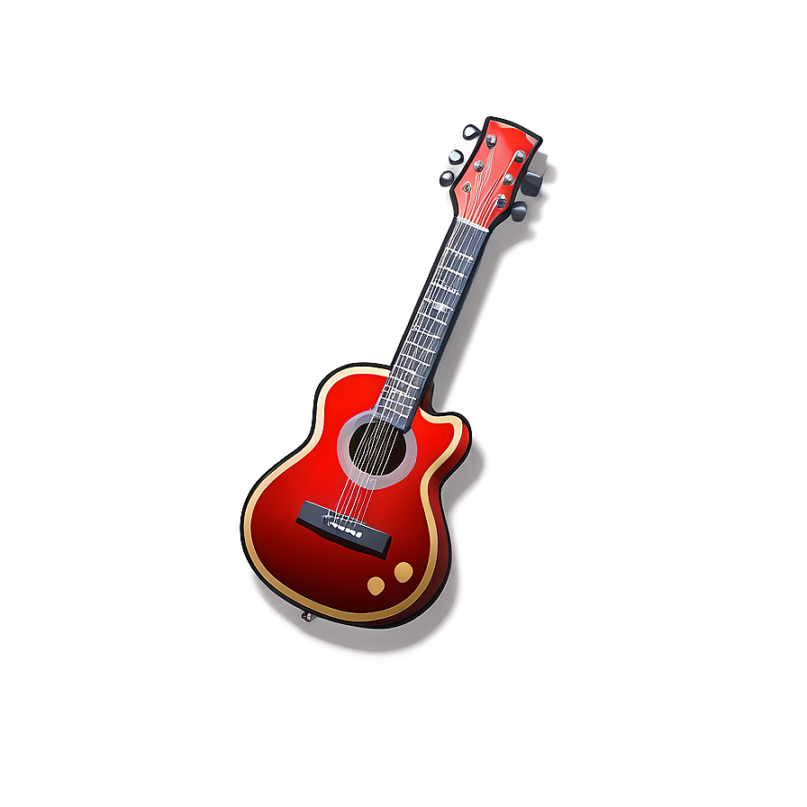 Red Guitar Icon Png 87