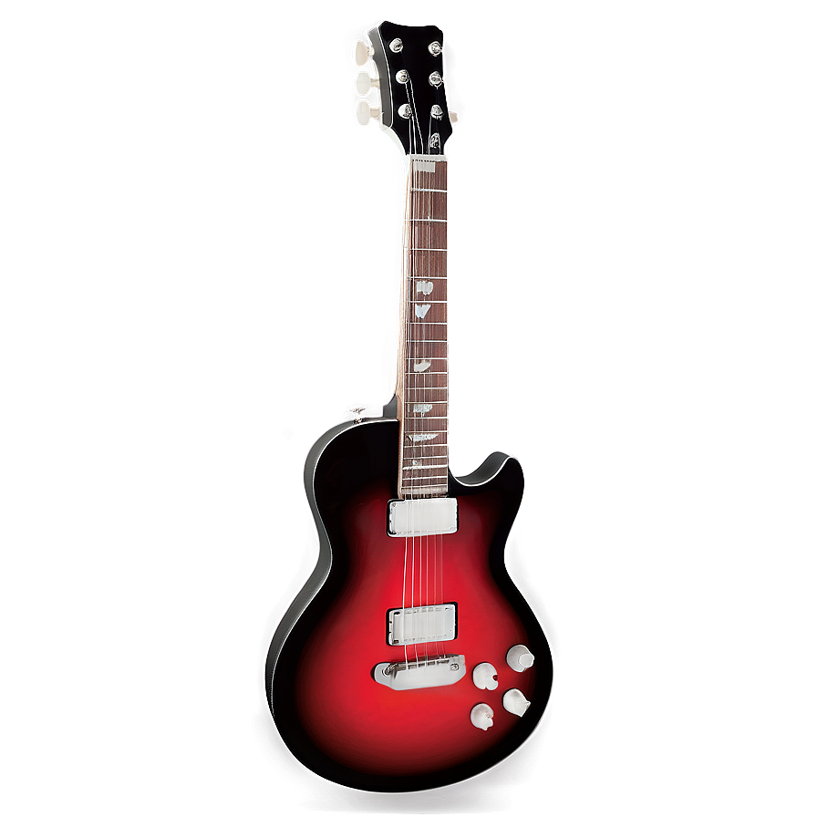 Red Guitar Illustration Png 24