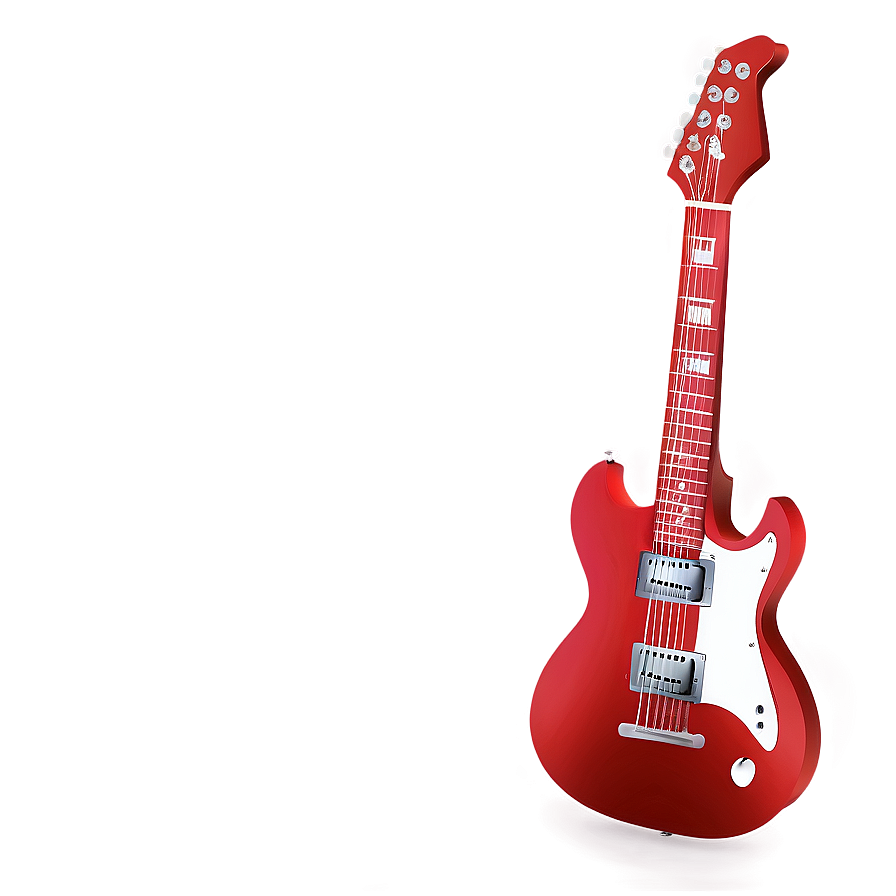 Red Guitar Silhouette Png 06132024