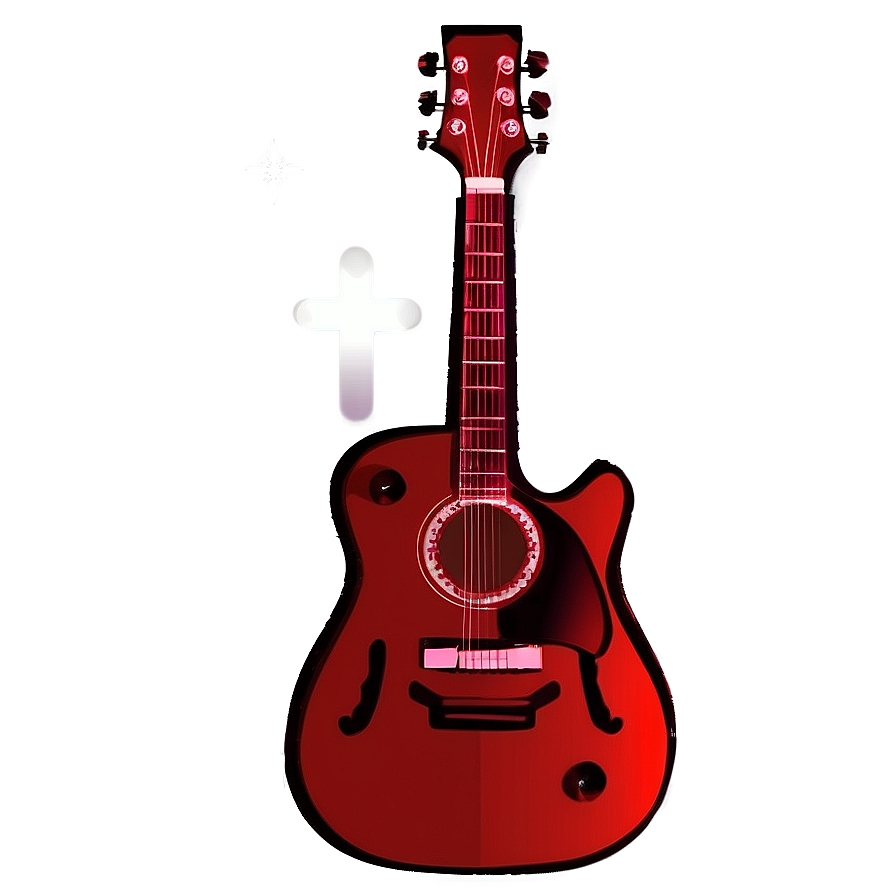 Red Guitar Silhouette Png Yyw