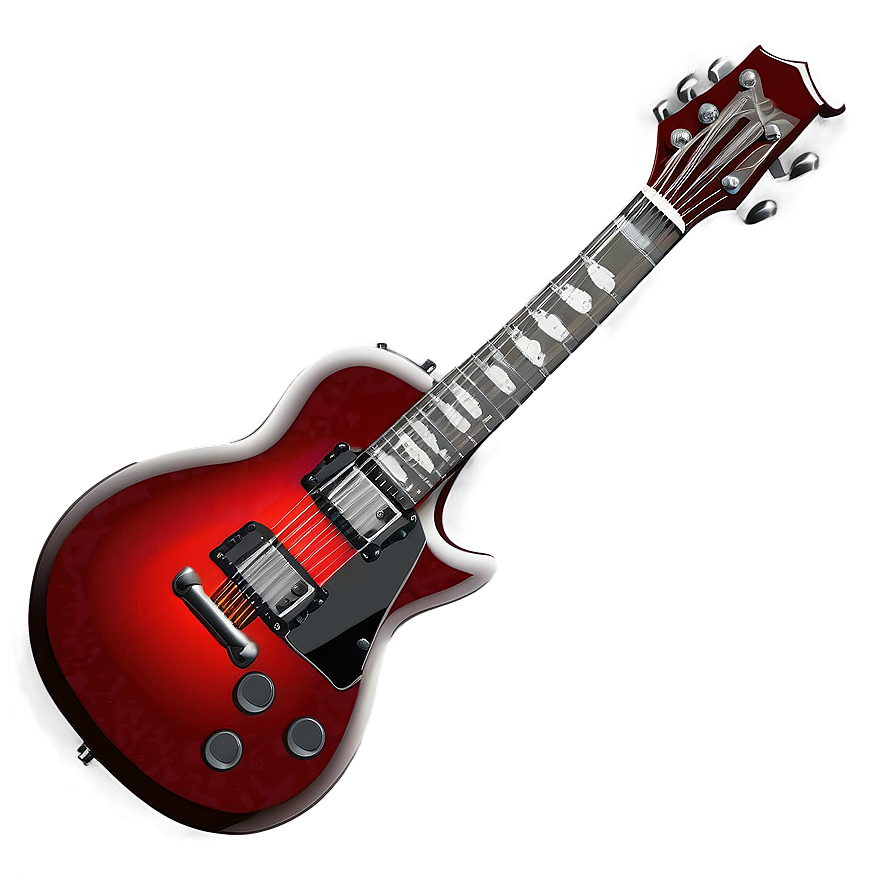 Red Guitar Vector Png Khs16