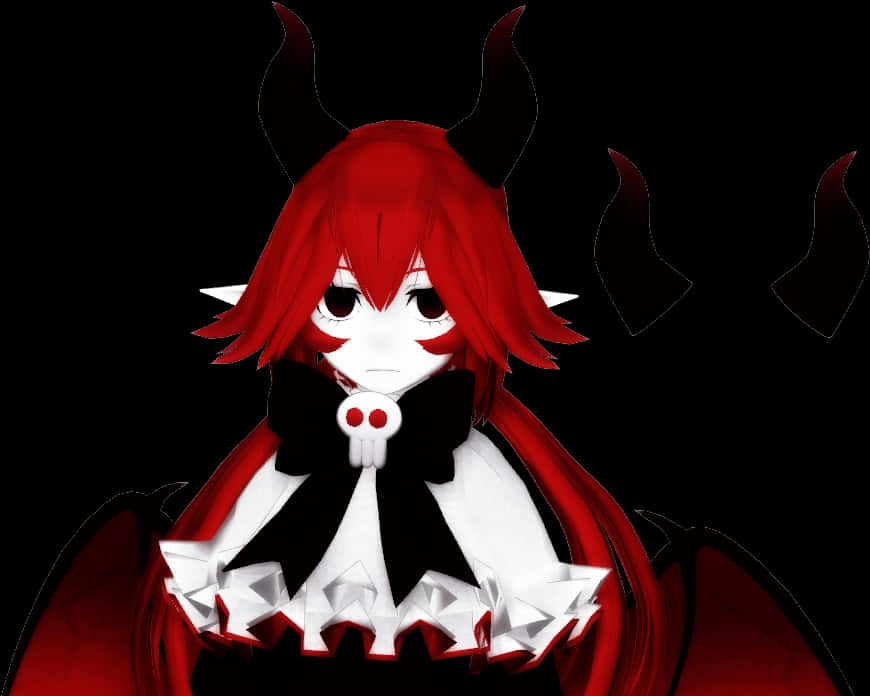 Red Haired Anime Demon Girl