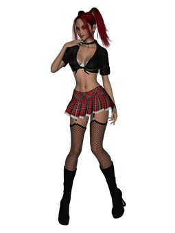 Red Haired Anime Style Character