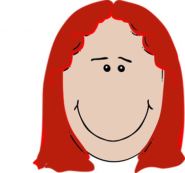 Red Haired Cartoon Face