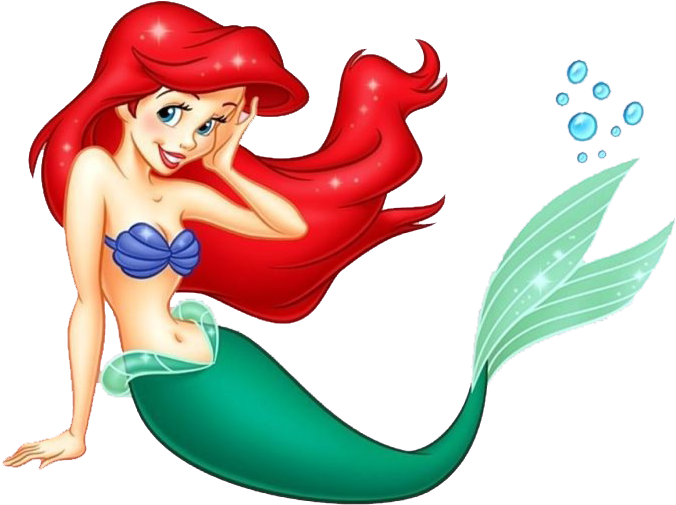 Red Haired Mermaid Clipart