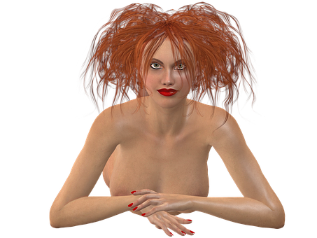 Red Haired3 D Model