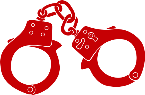 Red Handcuffs Vector Illustration