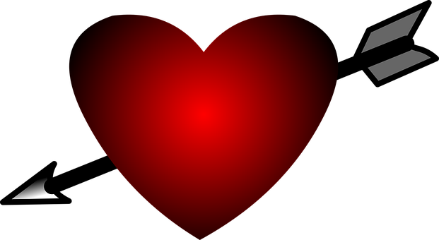 Red Heart Black Background