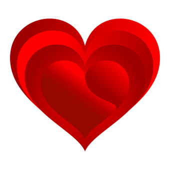 Red Heart Graphicon Black Background