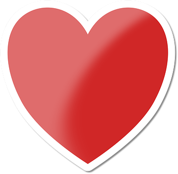 Red Heart Icon Graphic