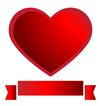 Red Heart Iconwith Banner