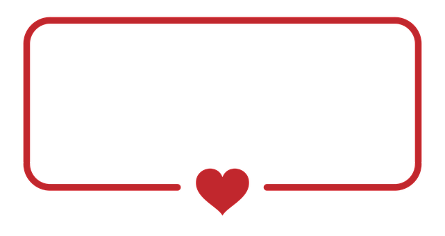 Red Heart Outline Frame