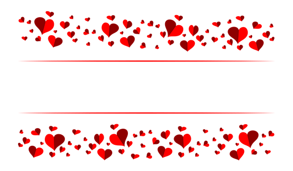 Red Hearts Banner Design