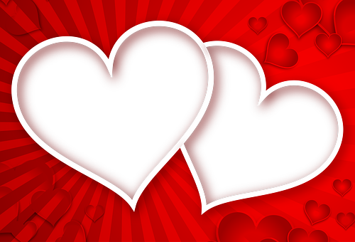 Red Hearts Love Background