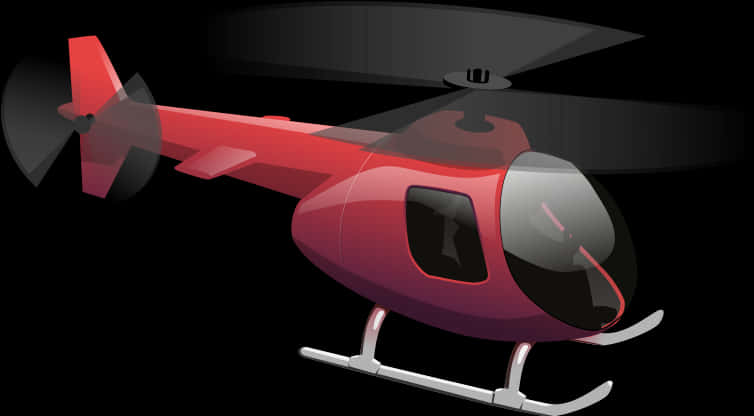 Red Helicopter Illustration