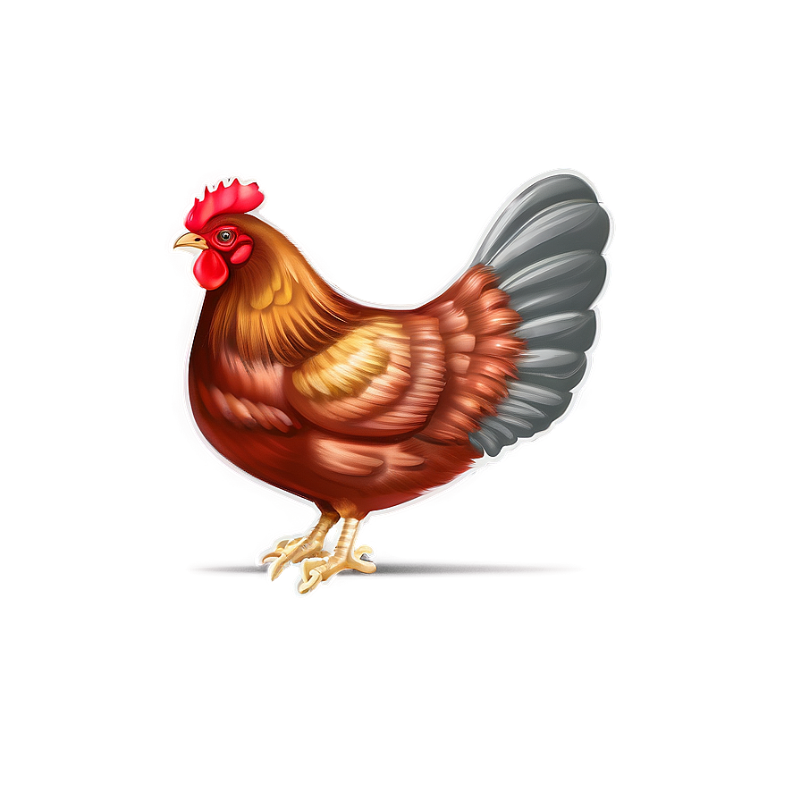 Red Hen Illustration Png Jqf23