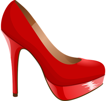 Red High Heel Shoe Illustration