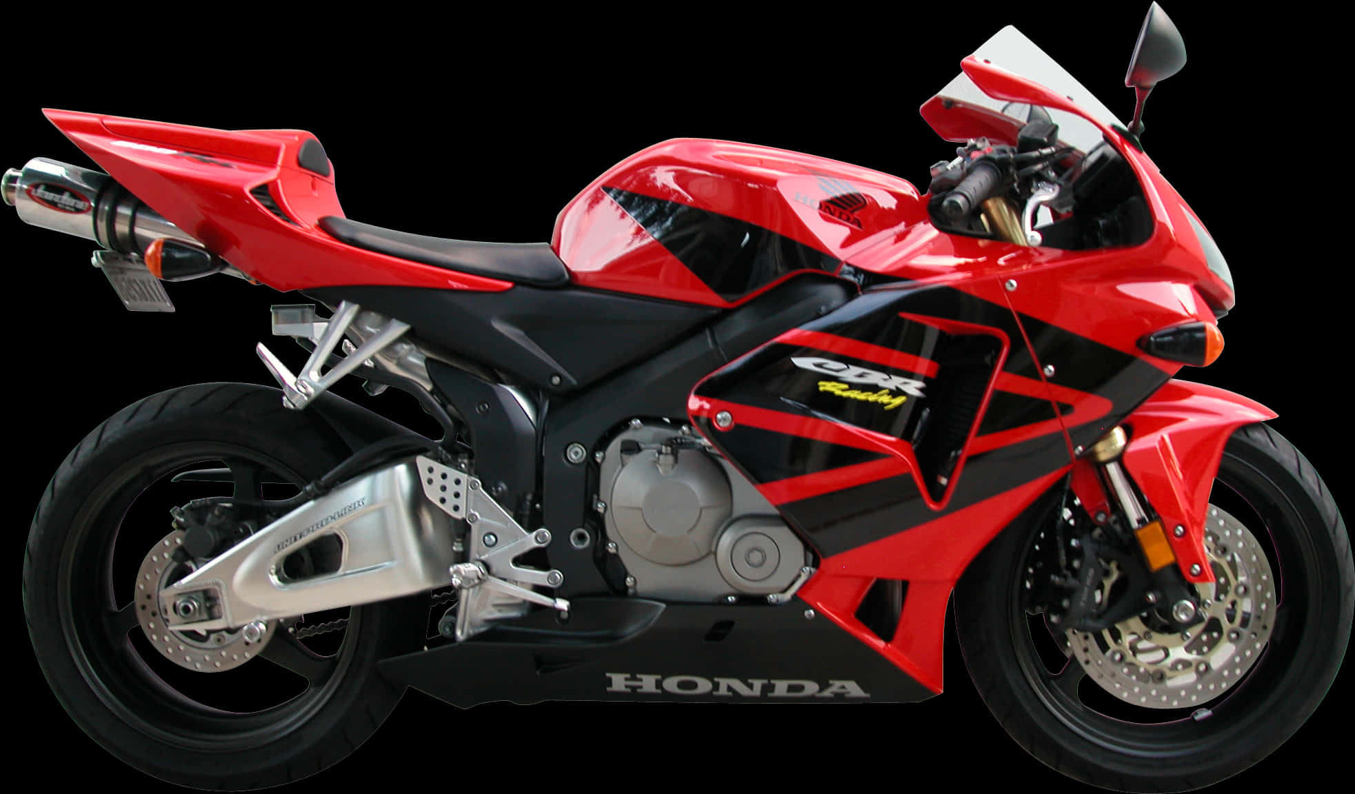 Red Honda C B R Sportbike Profile