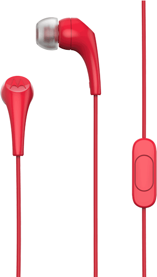 Red In Ear Earbudswith Inline Control