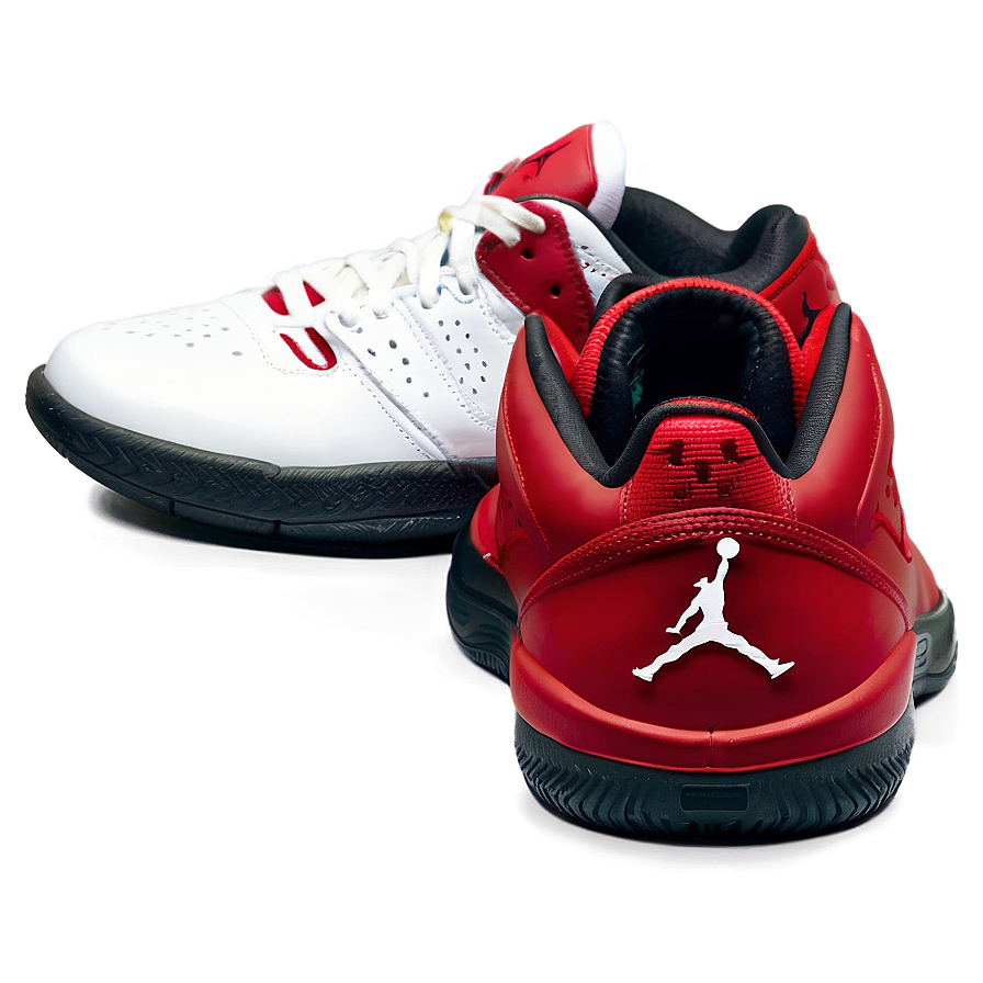 Red Jordan Basketball Shoes Png 06122024