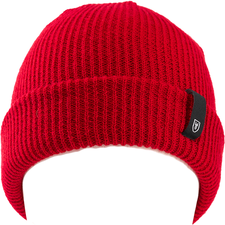 Red Knit Beanie Hat