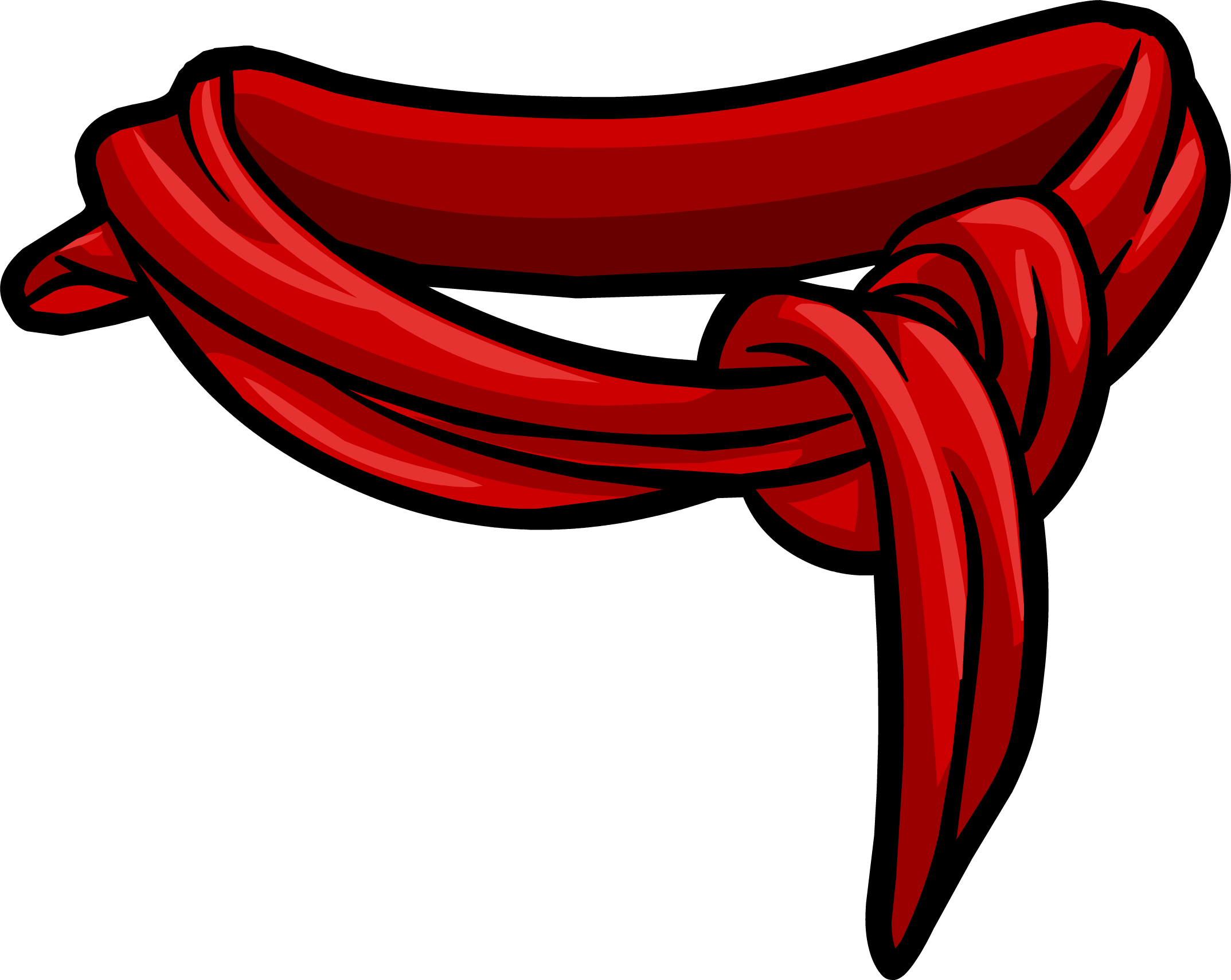 Red Knotted Scarf Illustration