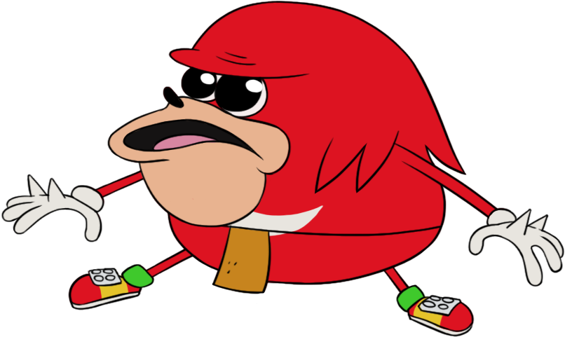 Red Knuckles Cartoon Character