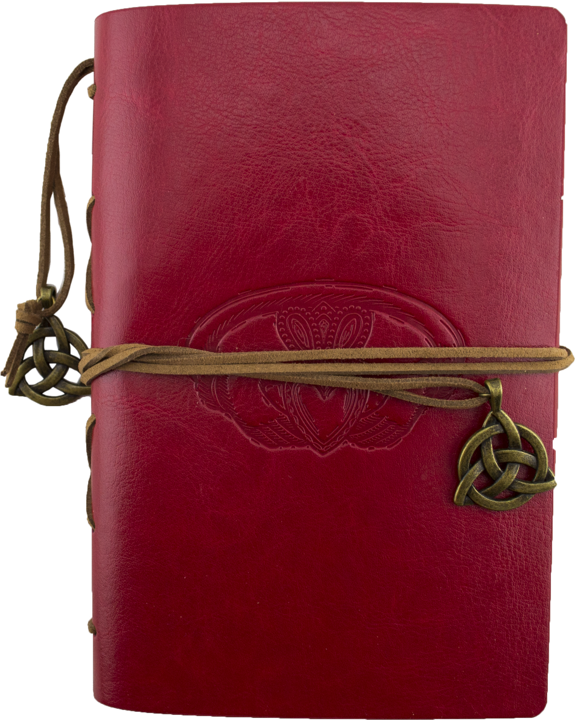 Red Leather Journalwith Celtic Knot Closure