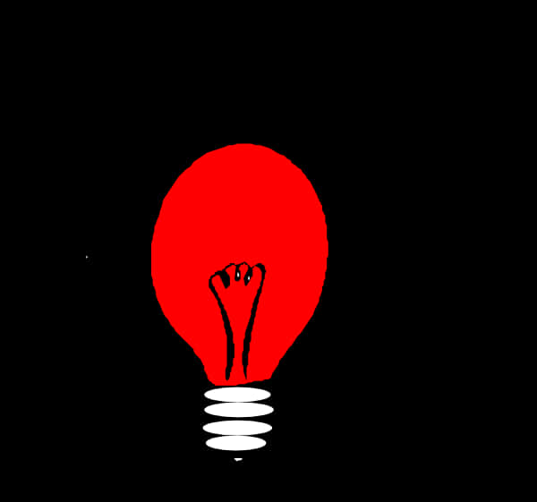 Red Lightbulb Illustration