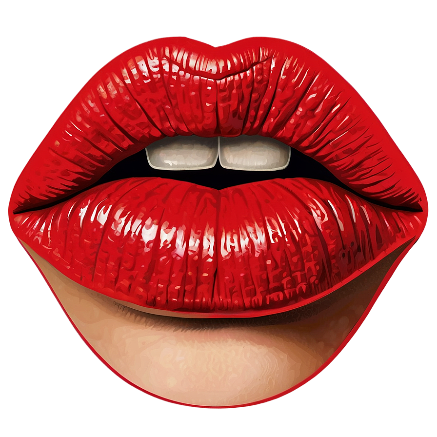 Red Lips Sticker Png 05252024