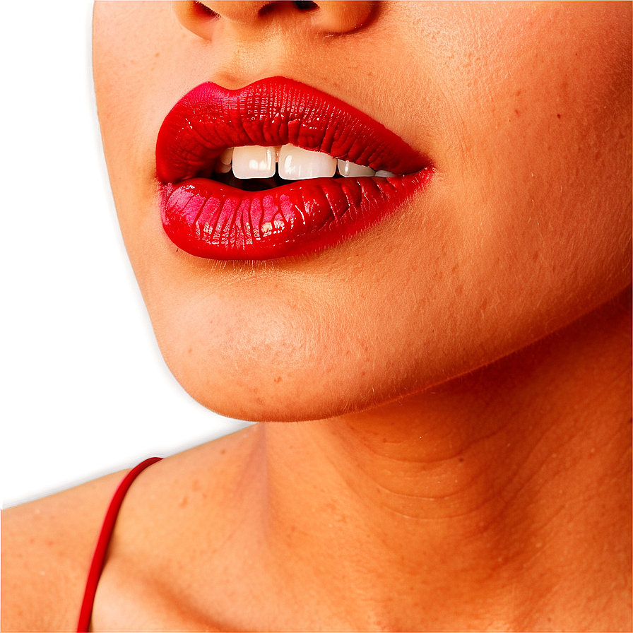 Red Lips With Piercing Png 06112024