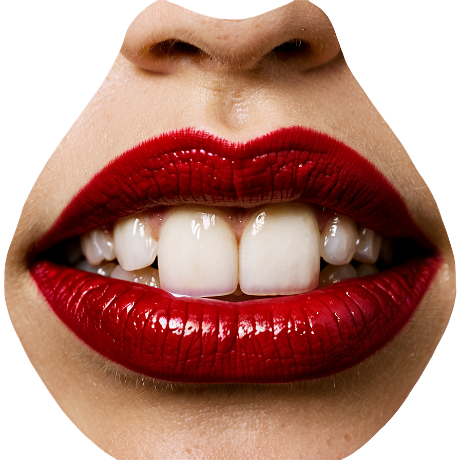 Red Lips With Teeth Png 06112024