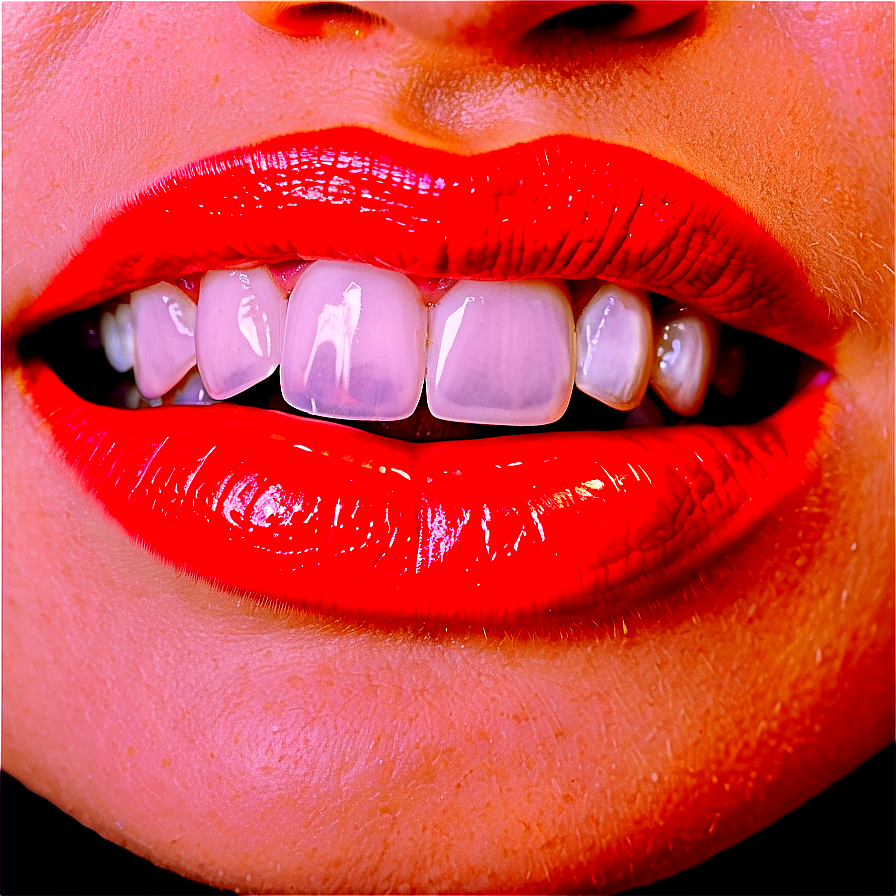 Red Lips With Teeth Png 06112024