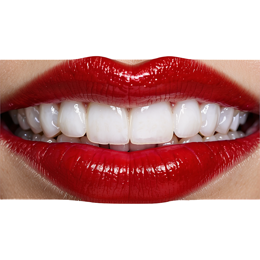 Red Lips With White Teeth Png 3