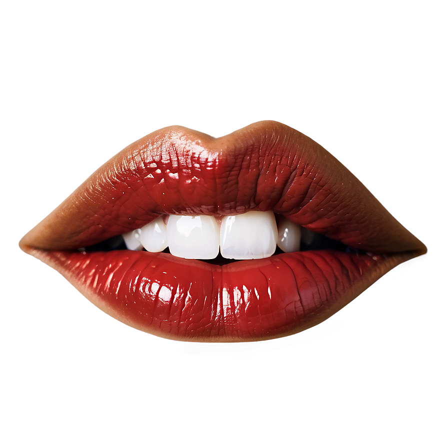 Red Lips With White Teeth Png Mkf20