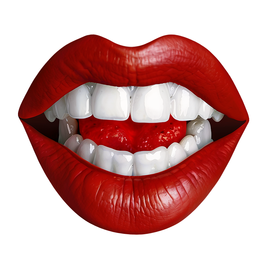 Red Lips With White Teeth Png Tdk