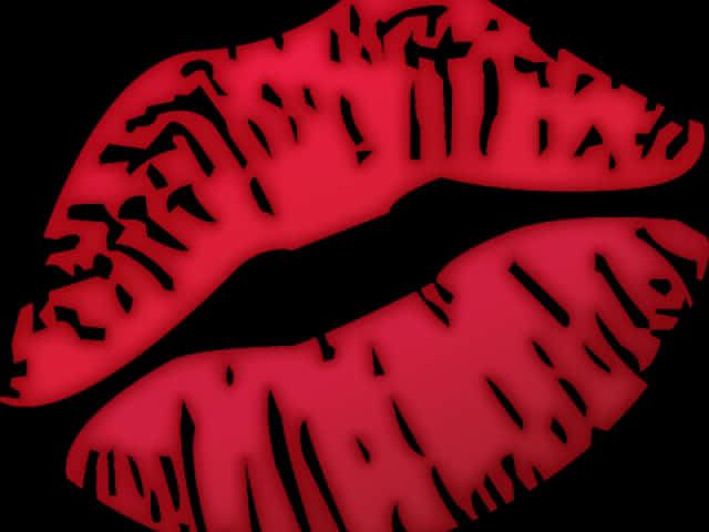 Red Lipstick Kiss Print