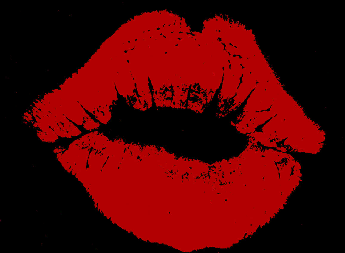 Red Lipstick Kiss Print