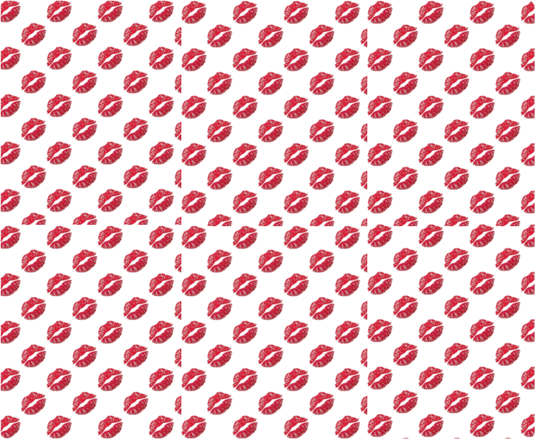 Red Lipstick Kisses Pattern